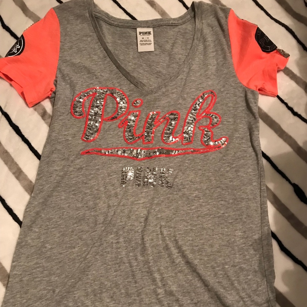 victoria’s secret pink  bling tee